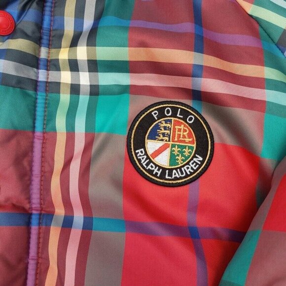 Polo Ralph Lauren Puffer Coat Reversible Sun Valley Jacket Mens XXL Multi Check - Picture 4 of 10